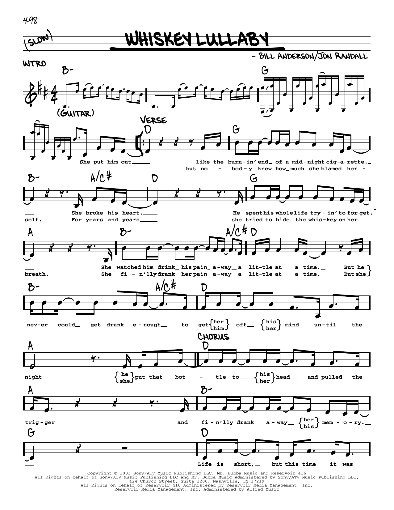Brad Paisley Whiskey Lullaby (feat. Alison Krauss) Sheet Music