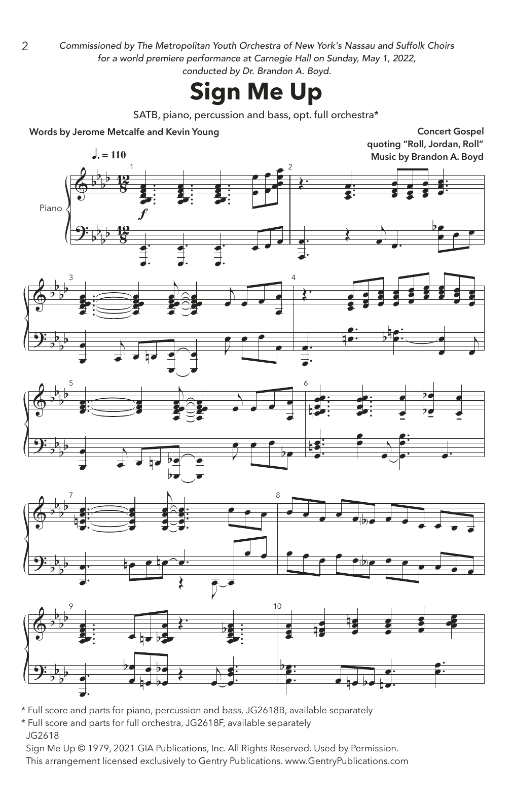 Brandon A. Boyd Sign Me Up Sheet Music