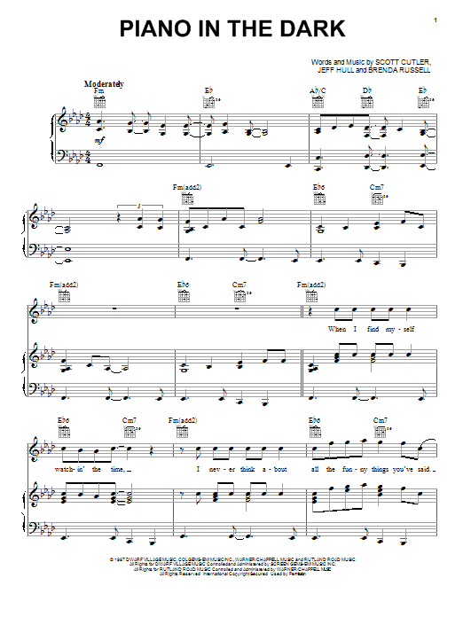 Brenda Russell Piano In The Dark Sheet Music