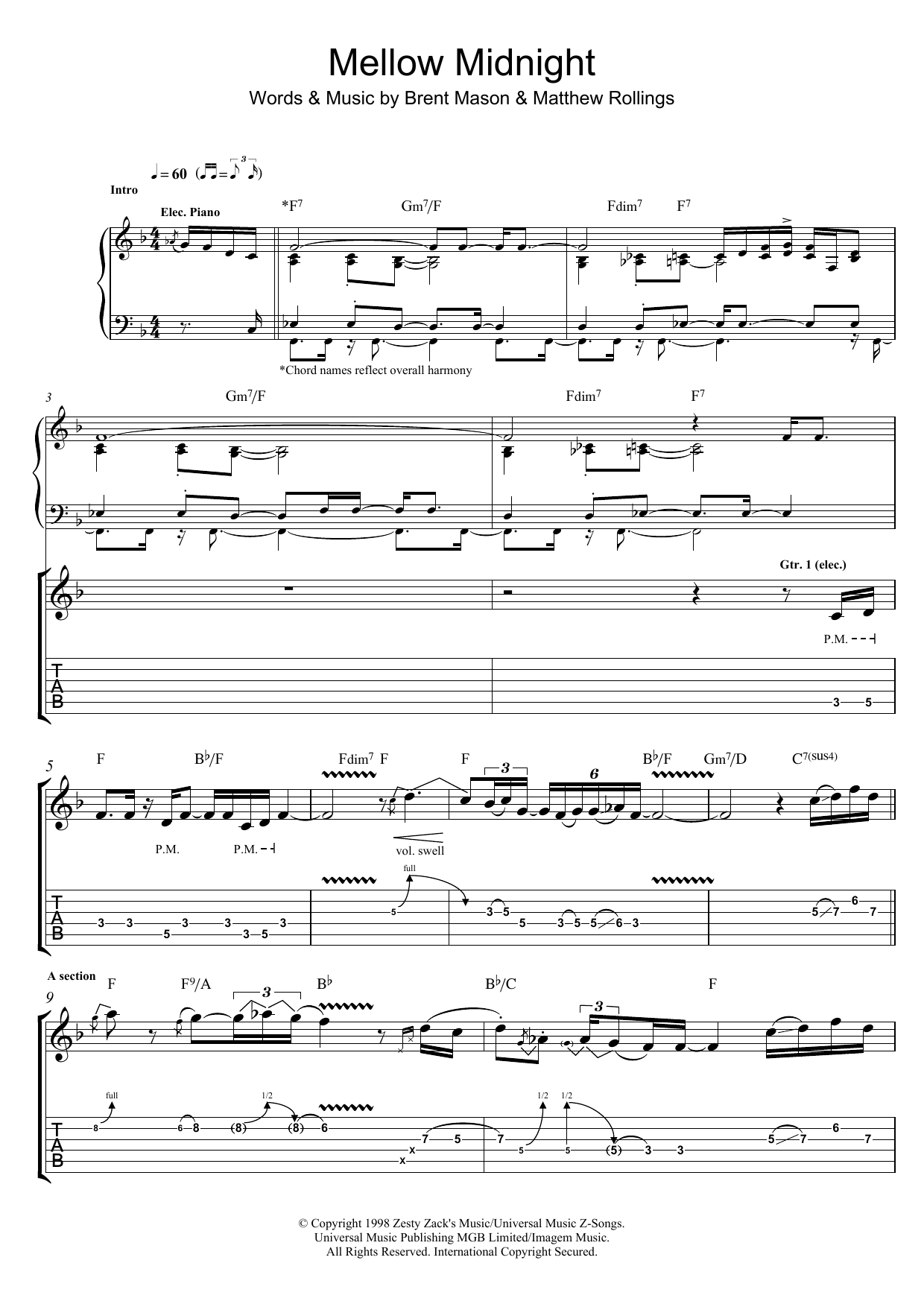 Brent Mason Mellow Midnight Sheet Music