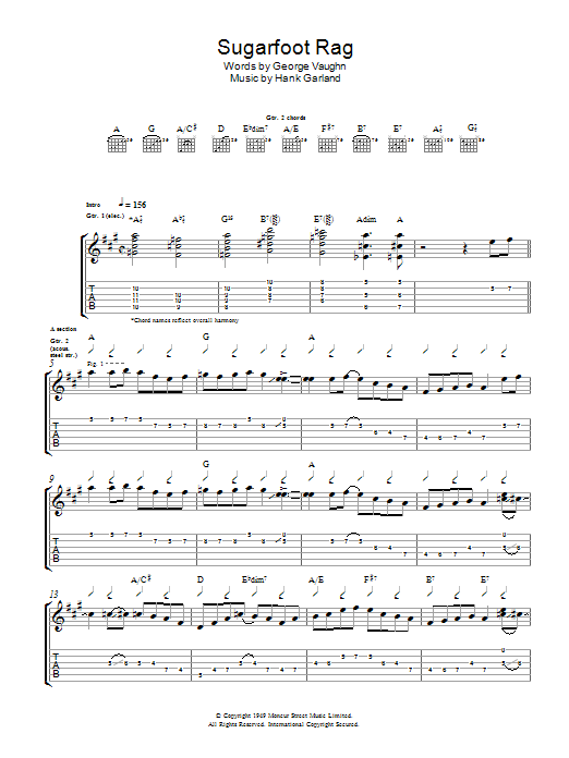 Brent Mason Sugarfoot Rag Sheet Music
