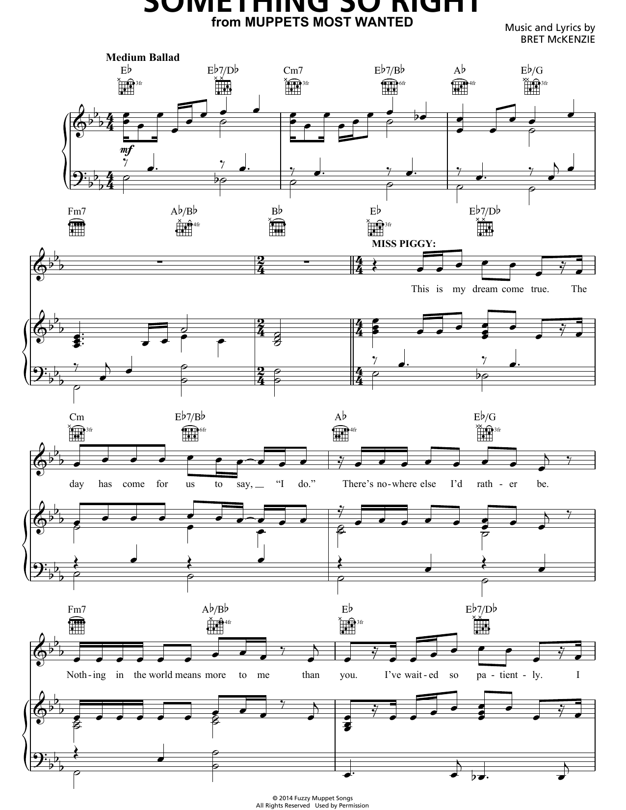 Bret McKenzie Something So Right Sheet Music