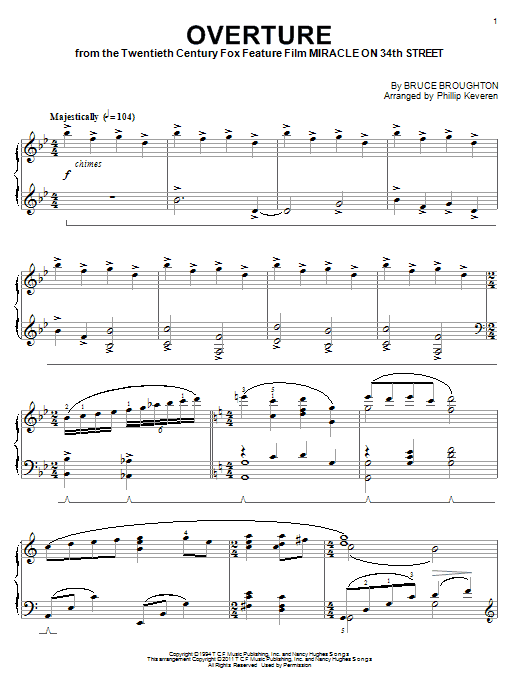 Bruce Broughton Overture (arr. Phillip Keveren) Sheet Music