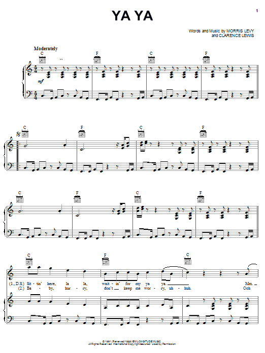 Buckwheat Zydeco Ya Ya Sheet Music