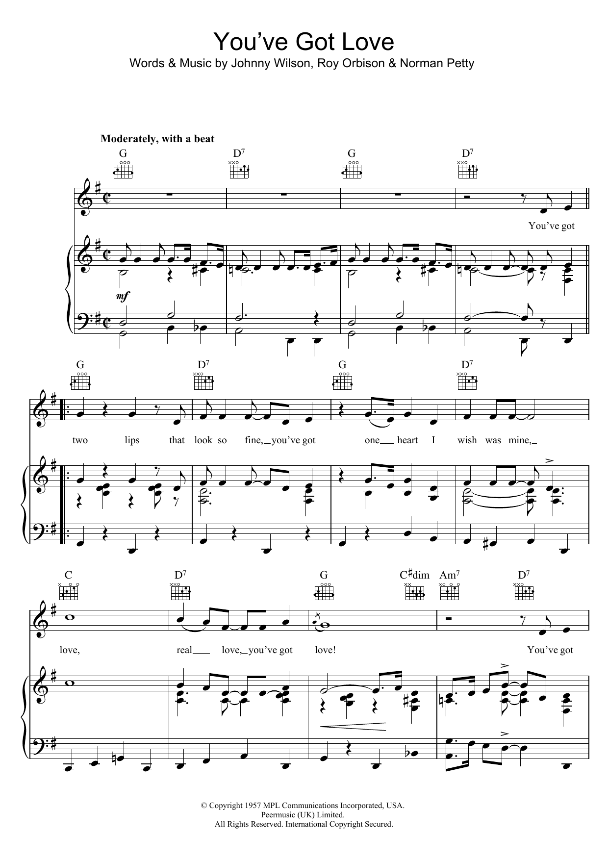 Buddy Holly You've Got Love Sheet Music