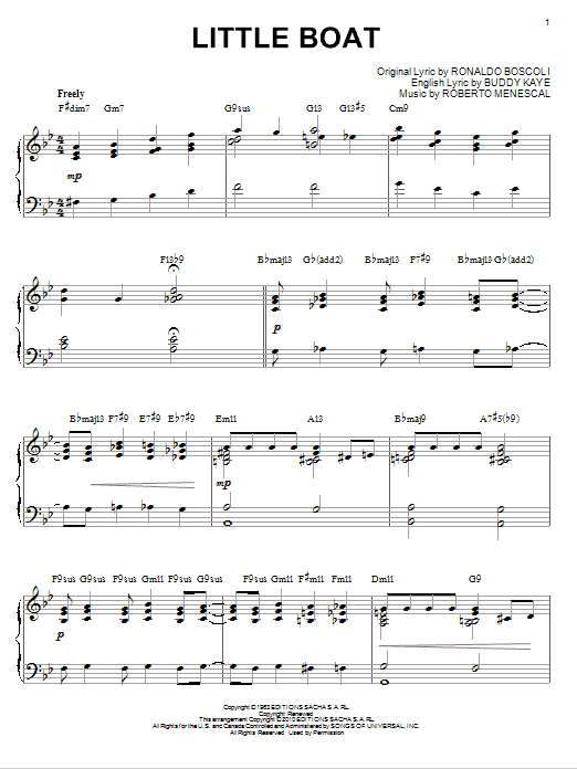 Buddy Kaye Little Boat [Jazz version] (arr. Brent Edstrom) Sheet Music