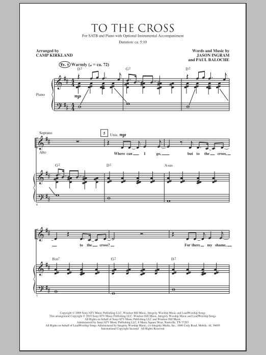 Camp Kirkland To The Cross Sheet Music