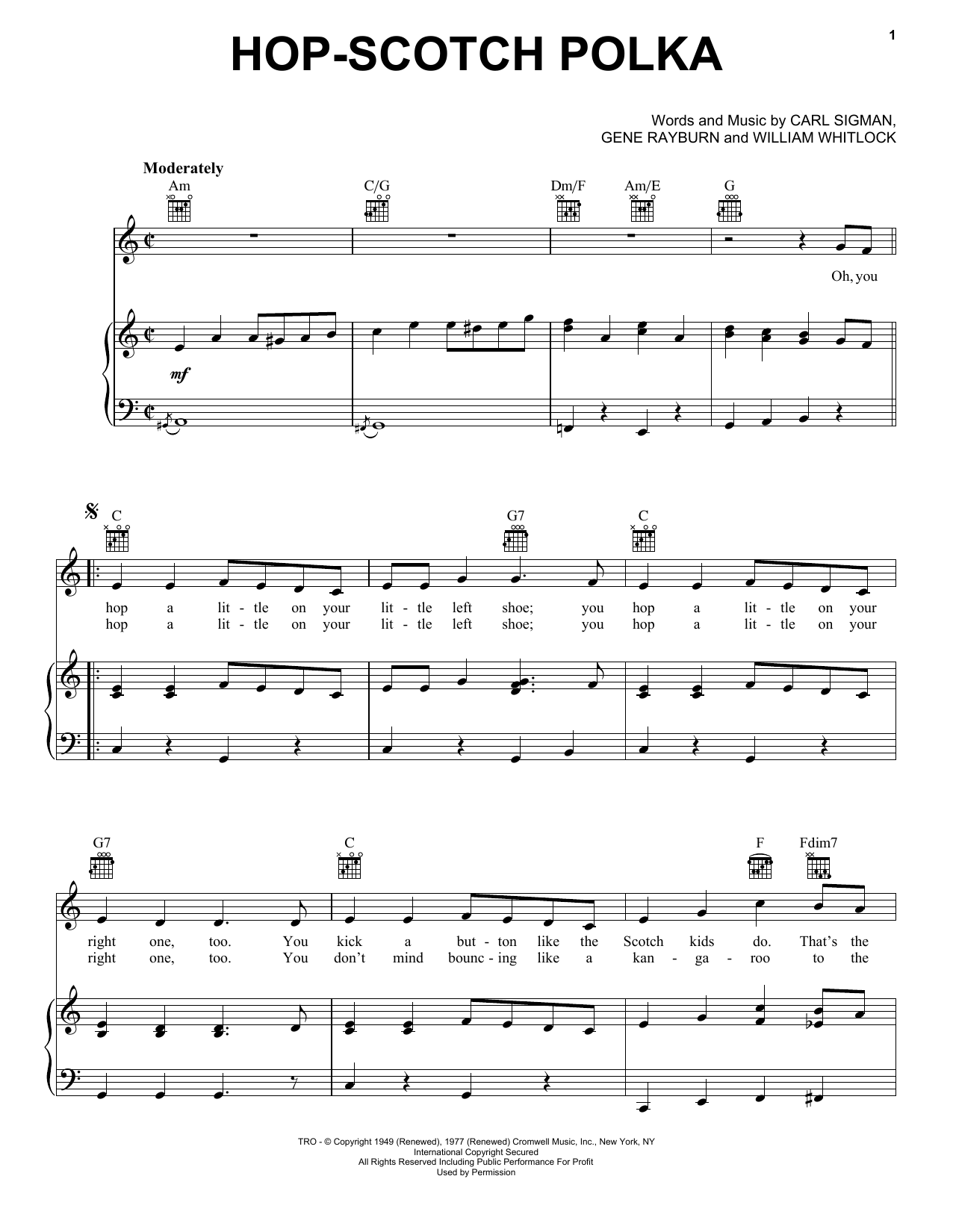 Carl Sigman Hop-scotch Polka Sheet Music