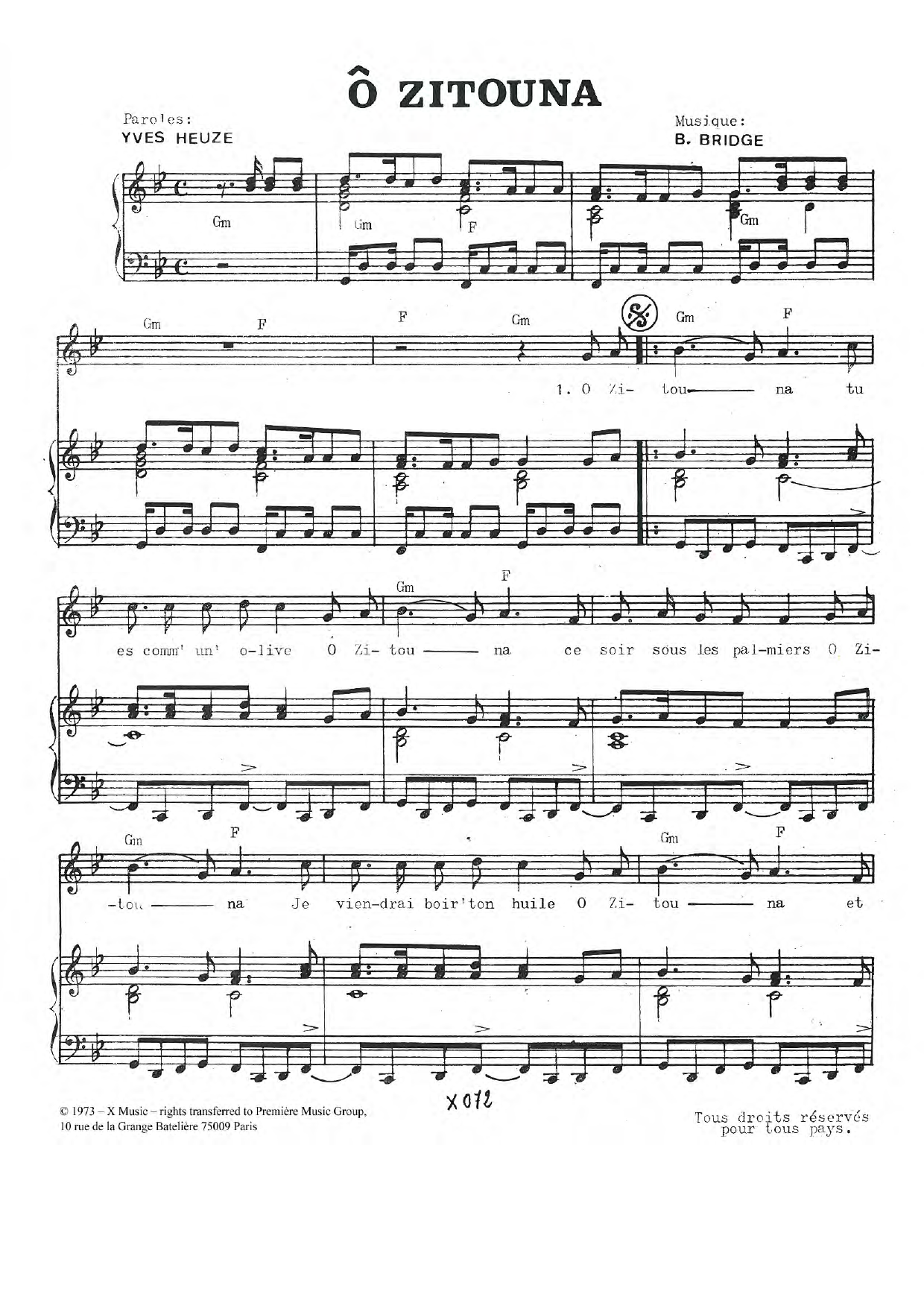 Carlos O Zitouna Sheet Music