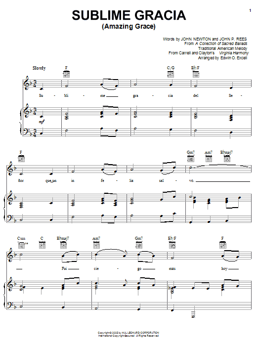 Carmen Torres Sublime Gracia (Amazing Grace) Sheet Music