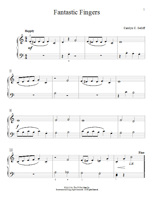 Carolyn C. Setliff Fantastic Fingers Sheet Music