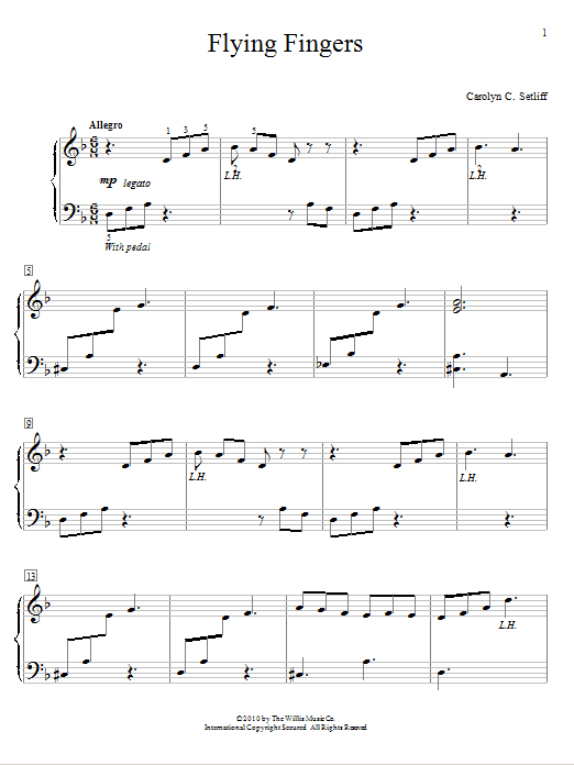 Carolyn C. Setliff Flying Fingers Sheet Music