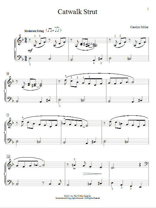 Carolyn Miller Catwalk Strut Sheet Music