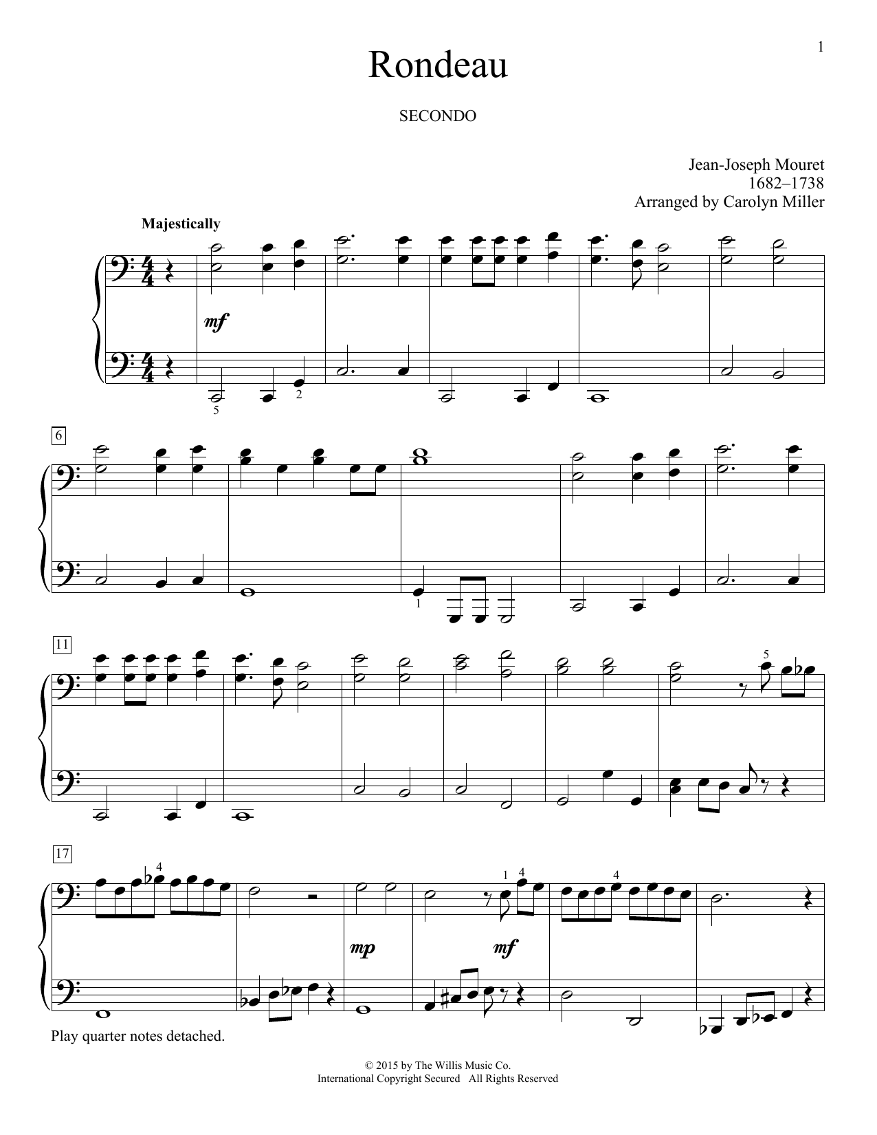 Carolyn Miller Rondeau Sheet Music