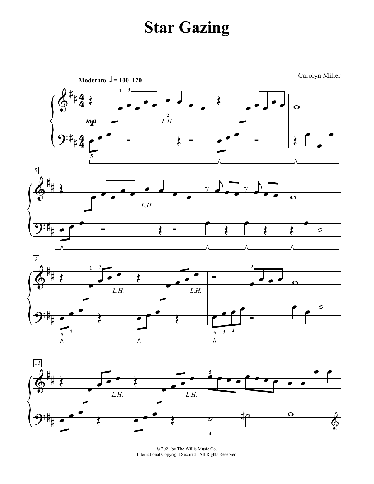 Carolyn Miller Star Gazing Sheet Music