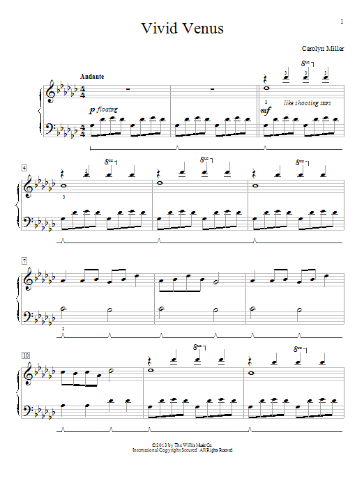 Carolyn Miller Vivid Venus Sheet Music