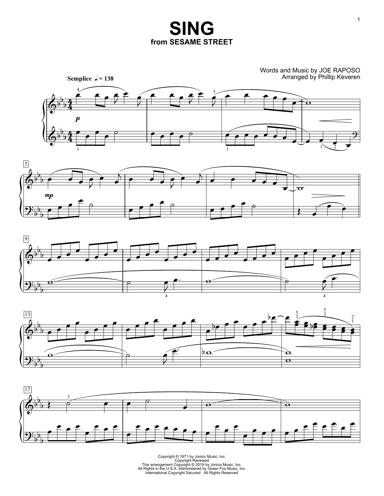 Carpenters Sing (arr. Phillip Keveren) Sheet Music
