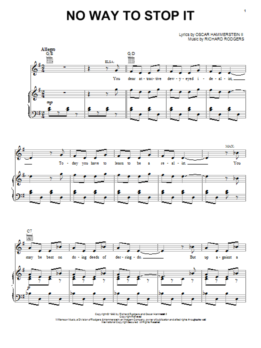 Carrie Underwood No Way To Stop It Sheet Music