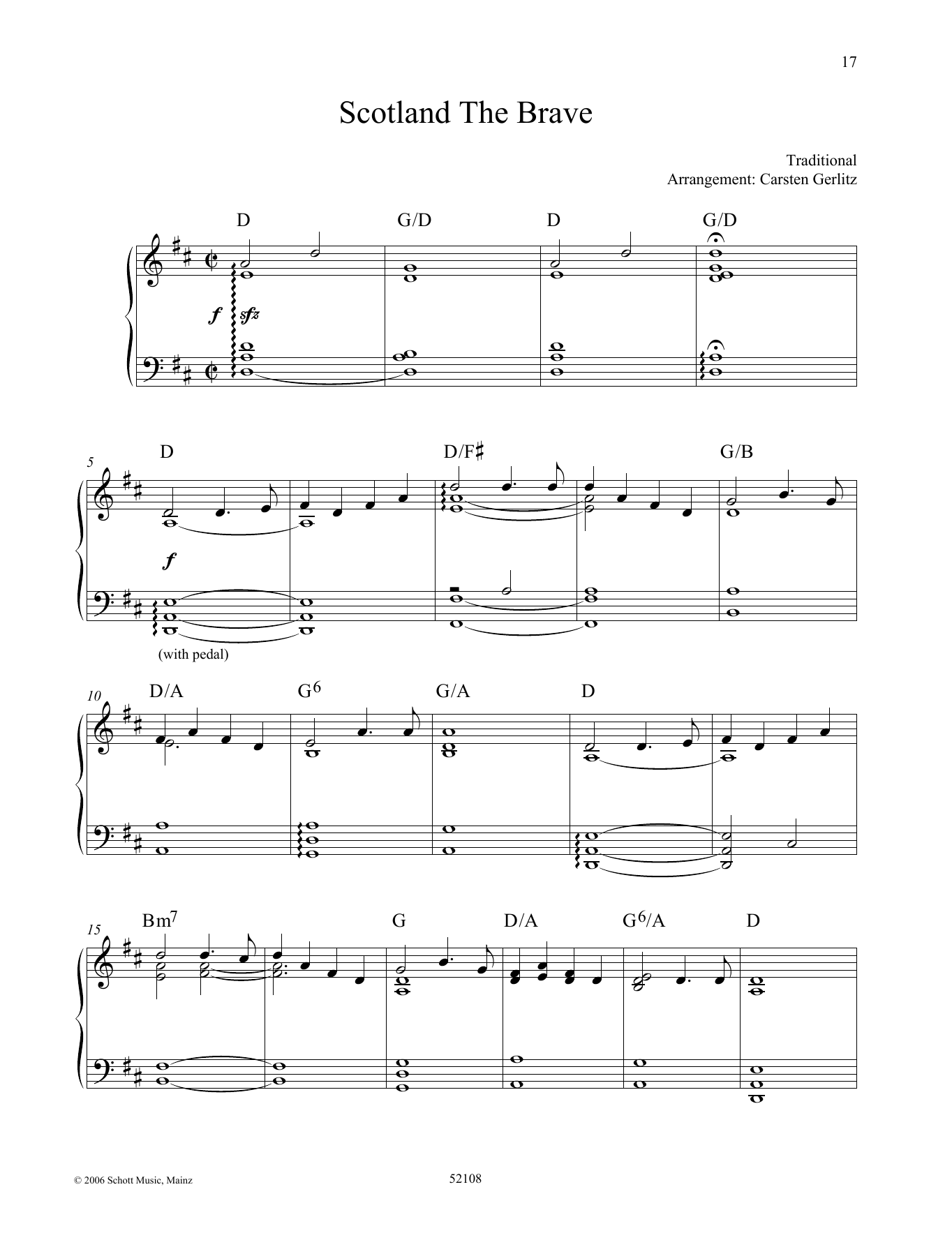 Carsten Gerlitz Scotland The Brave Sheet Music