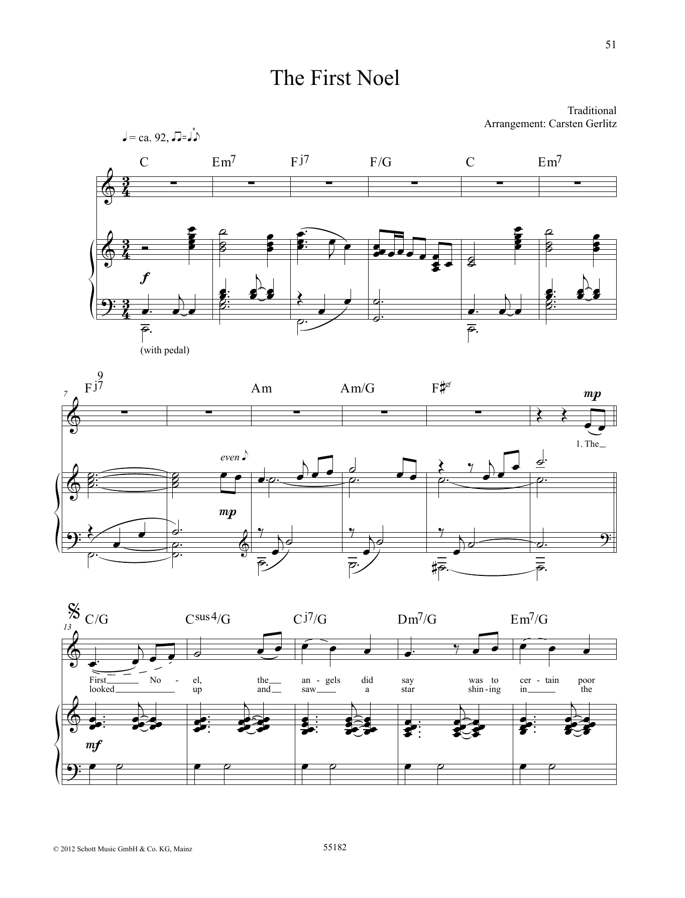 Carsten Gerlitz The First Noel Sheet Music