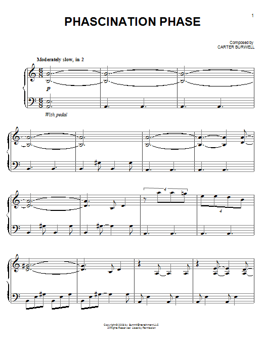 Carter Burwell Phascination Phase Sheet Music