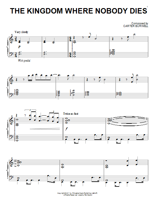 Carter Burwell The Twilight Saga: Breaking Dawn Part 1 - Piano Solo Collection Sheet Music