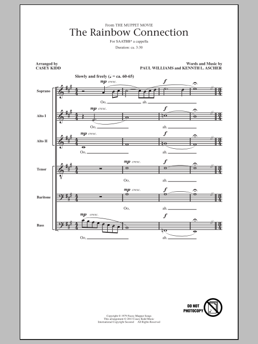 Casey Kidd The Rainbow Connection Sheet Music