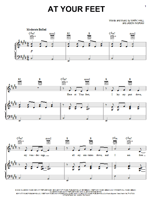 Casting Crowns At Your Feet Sheet Music