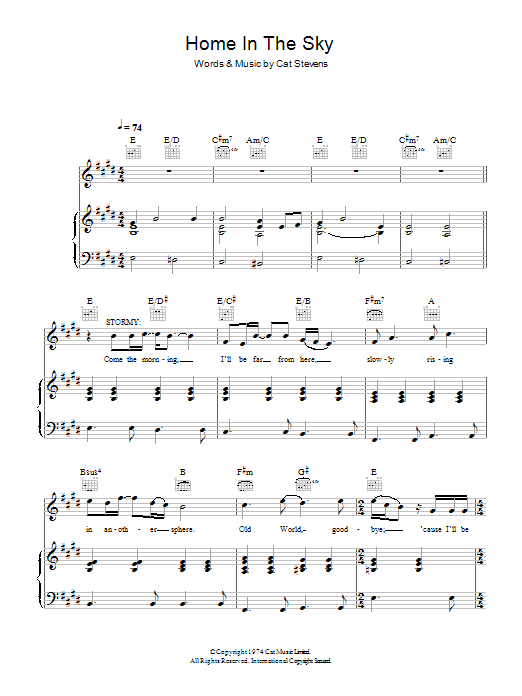 Cat Stevens Home In The Sky Sheet Music