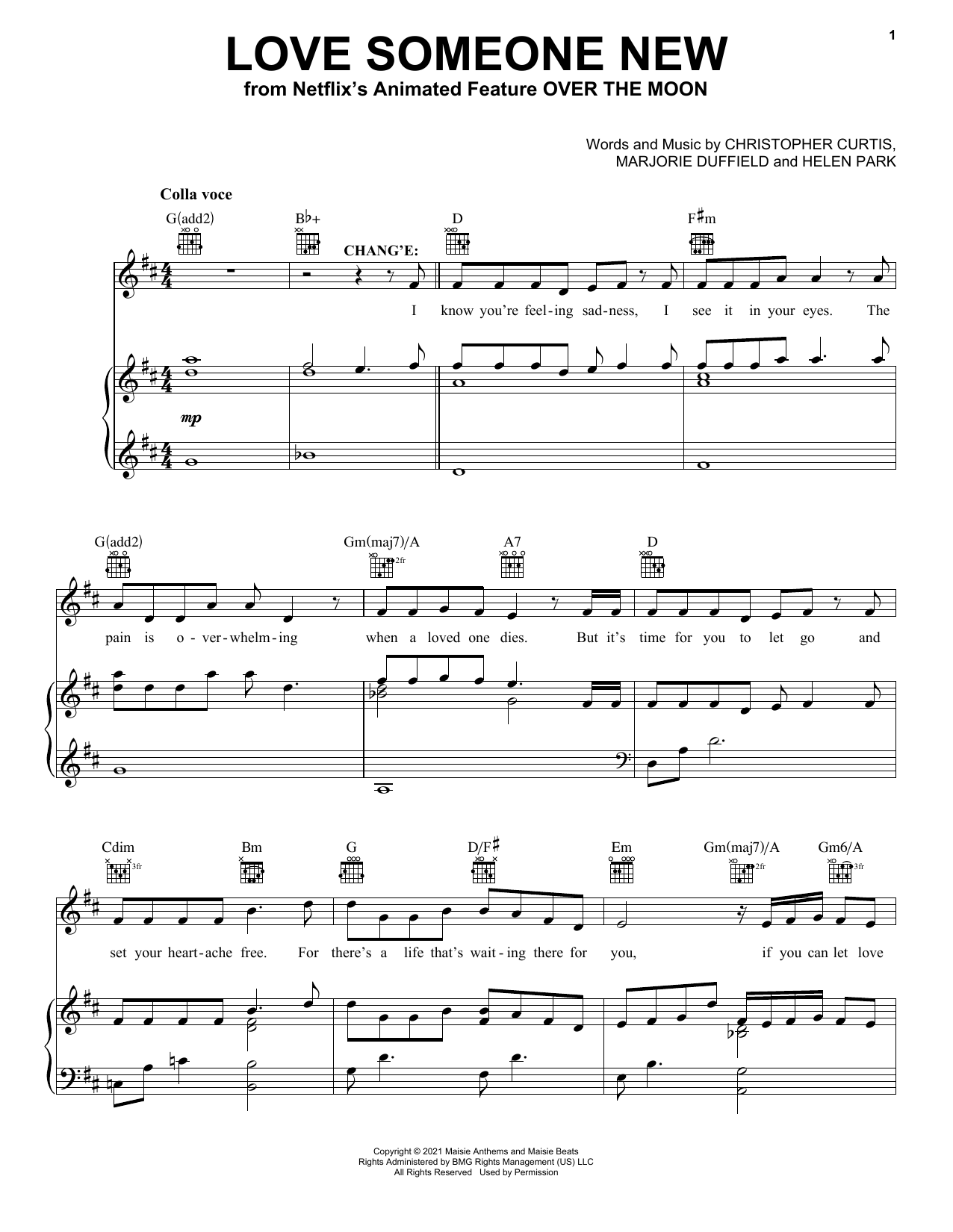 Cathy Ang and Phillipa Soo Love Someone New (from Over The Moon) Sheet Music