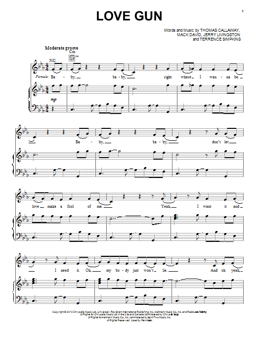 Cee Lo Green Love Gun Sheet Music