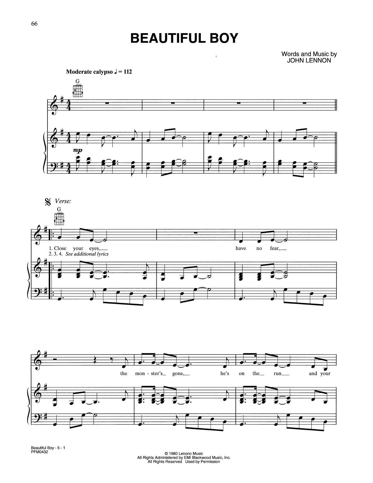 Celine Dion Beautiful Boy (Darling Boy) Sheet Music