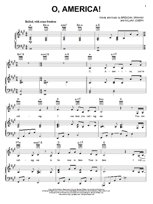 Celtic Woman O, America! Sheet Music