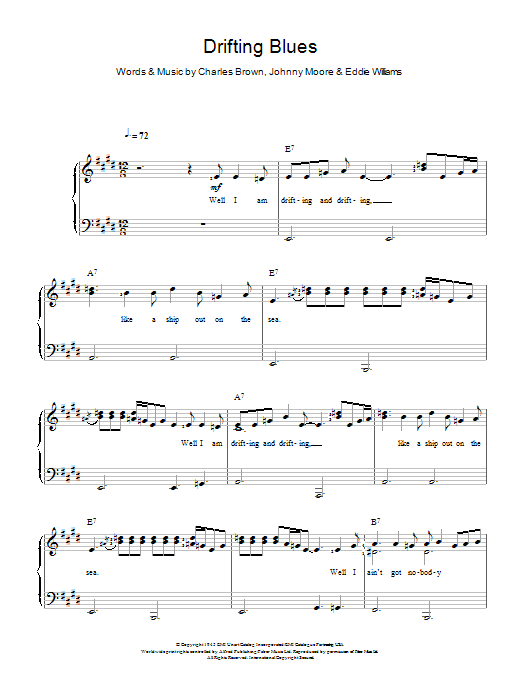Charles Brown Drifting Blues Sheet Music