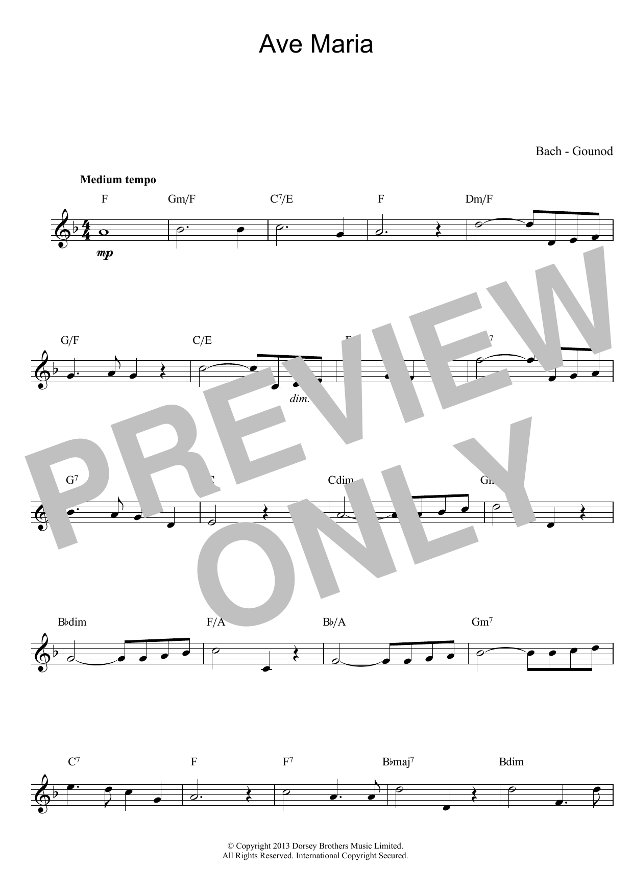 Charles Gounod Ave Maria Sheet Music