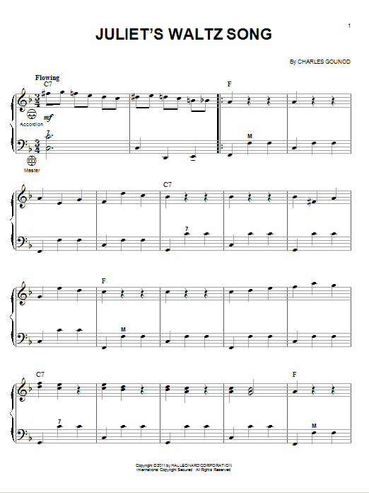Charles Gounod Juliet's Waltz Song Sheet Music
