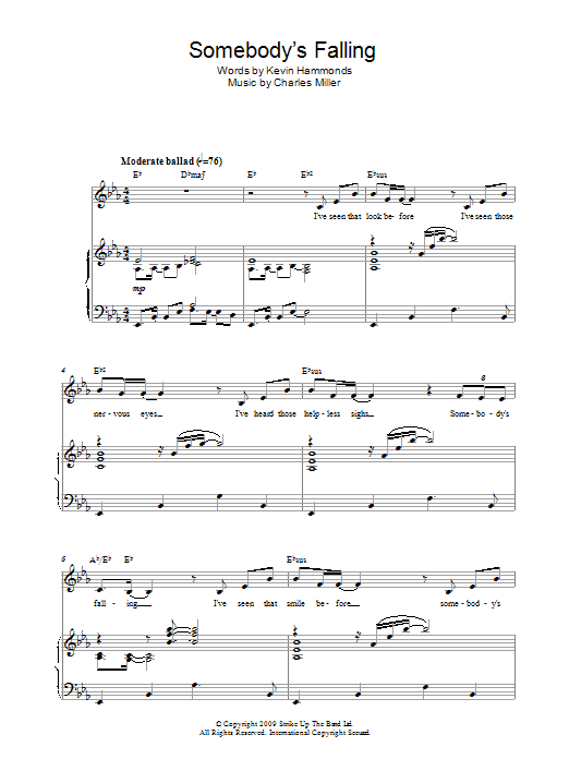 Charles Miller & Kevin Hammonds Somebody's Falling (from When Midnight Strikes) Sheet Music