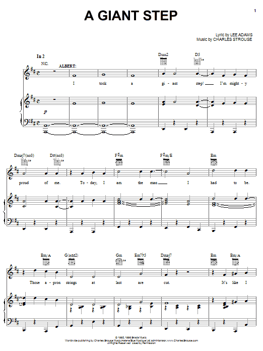 Charles Strouse A Giant Step Sheet Music