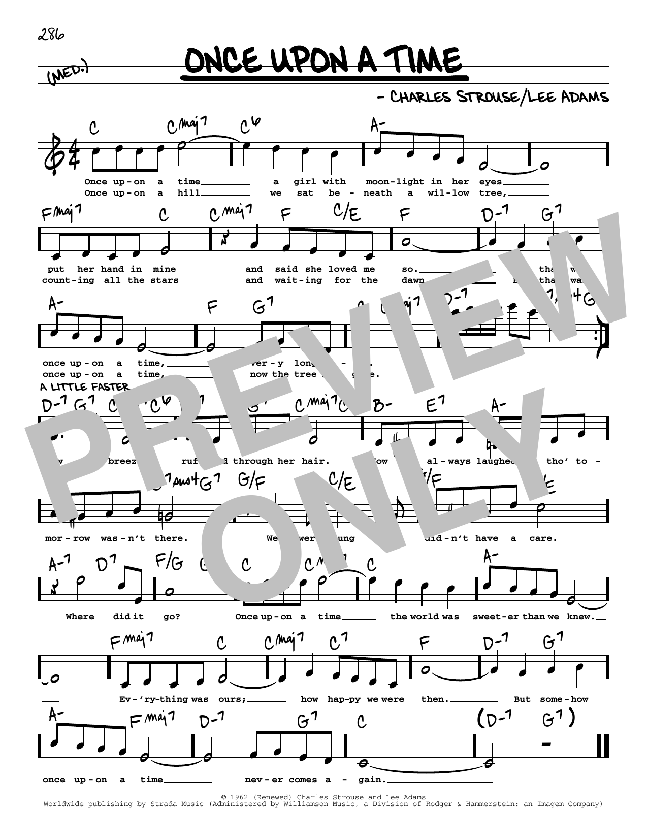 Charles Strouse Once Upon A Time (High Voice) (from All American) Sheet Music