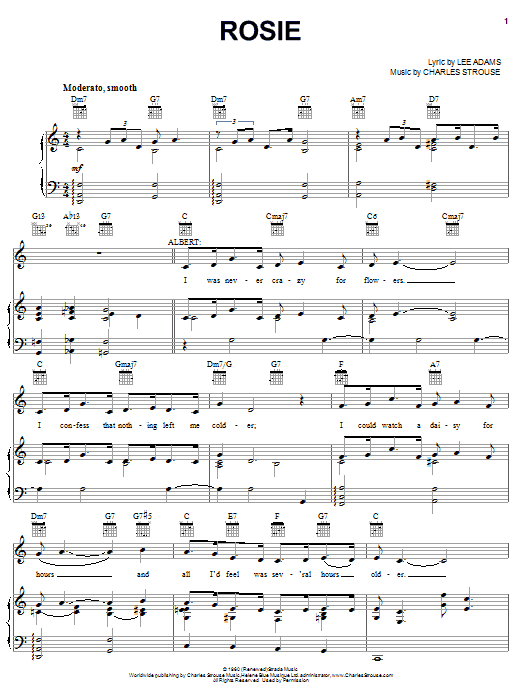Charles Strouse Rosie Sheet Music