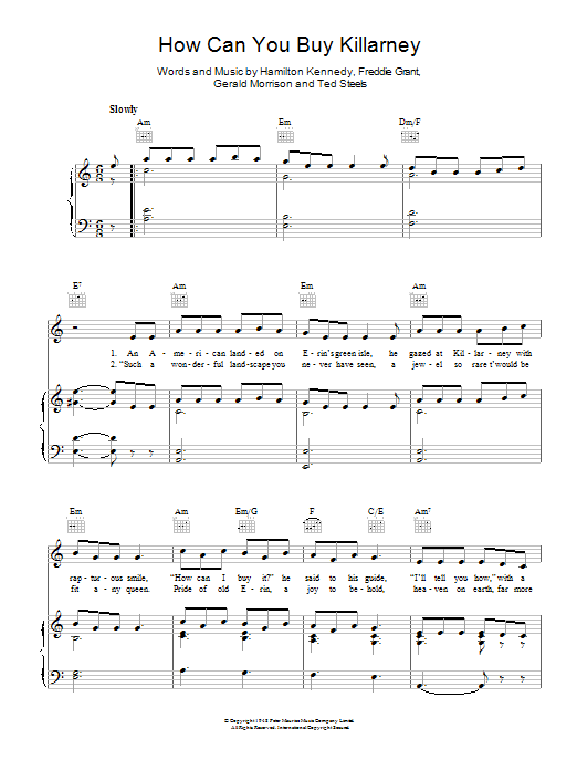 Charlie Landsborough How Can You Buy Killarney Sheet Music
