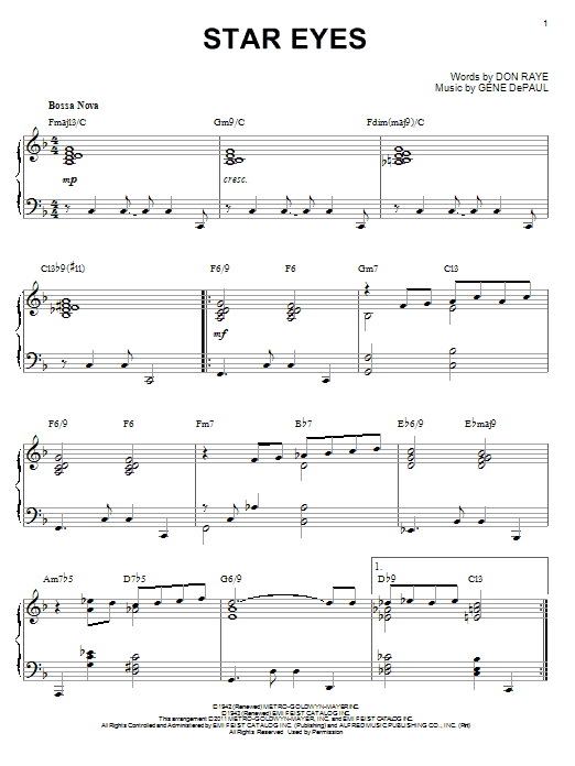 Charlie Parker Star Eyes (arr. Brent Edstrom) Sheet Music