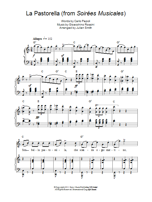 Charlotte Church La Pastorella Sheet Music
