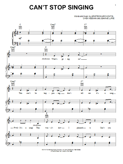 Chen Neeman Can't Stop Singing Sheet Music