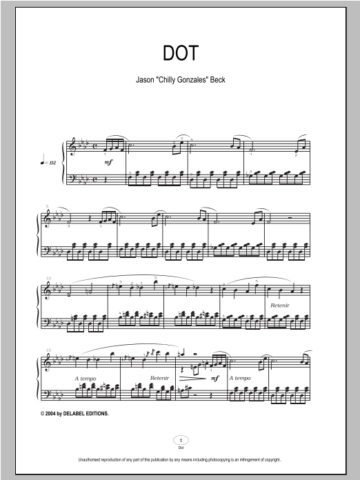 Chilly Gonzales Dot Sheet Music