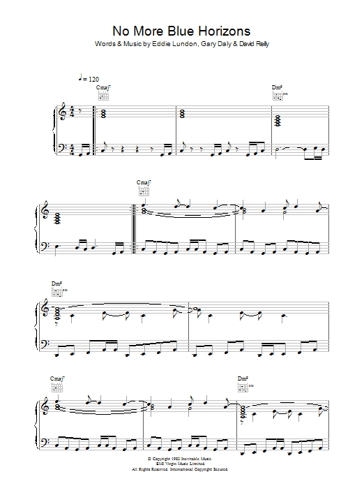 China Crisis No More Blue Horizons Sheet Music