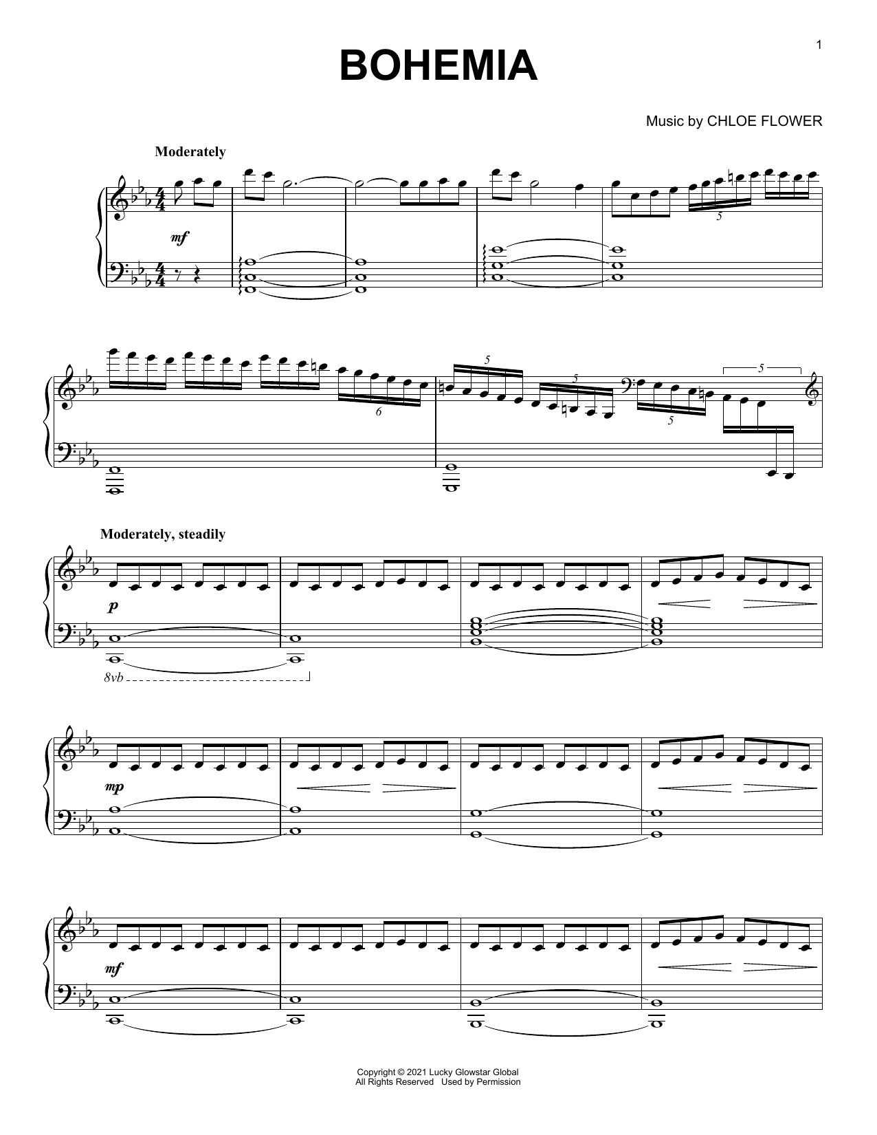 Chloe Flower Bohemia Sheet Music