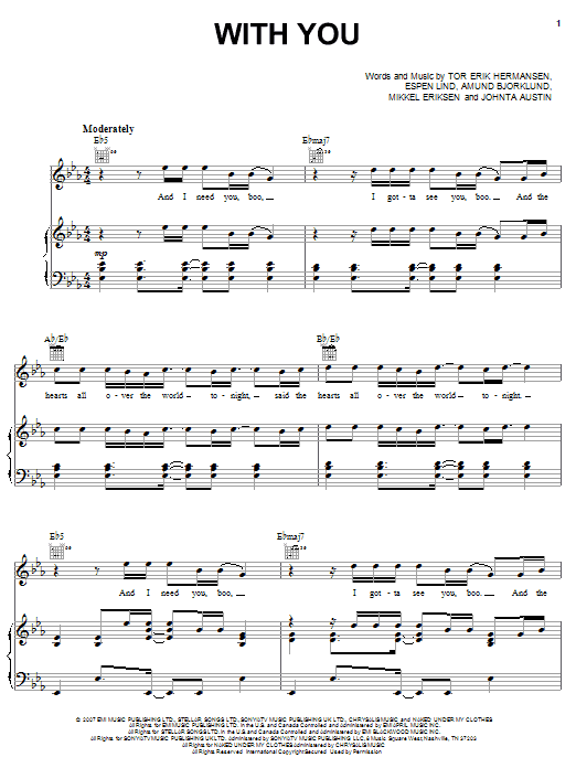 Chris Brown With You Sheet Music