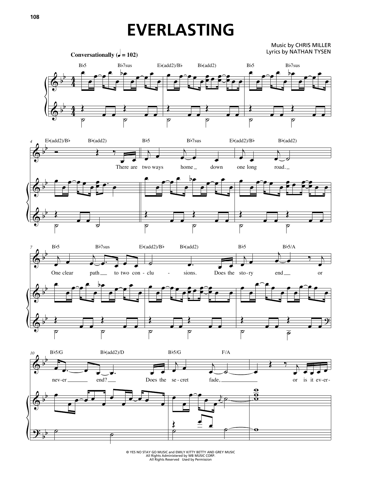 Chris Miller Everlasting Sheet Music