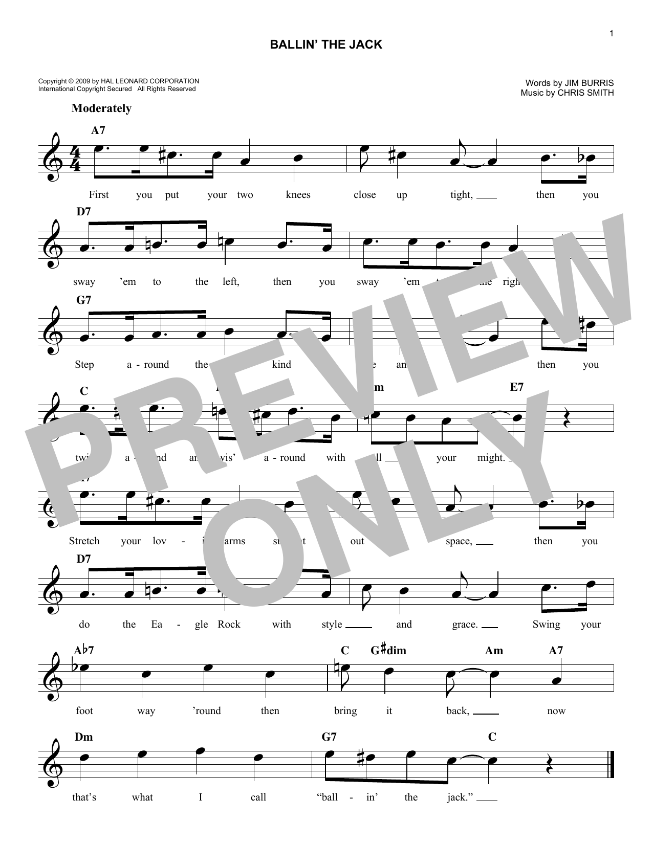 Chris Smith Ballin' The Jack Sheet Music